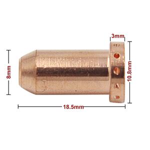 銅プラズマ切断PT100 IPT-100シリーズトーチ電極11G210先端0.8mm 1.0mm <span class=keywords><strong>1.2mm</strong></span>プラズマトーチ用ノズル - Product Image 6