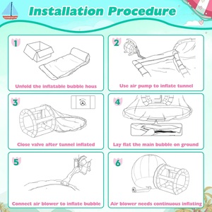 Casa de Burbujas Inflable Transparente con Túnel de PVC Transparente para Fiestas de Cumpleaños Infantiles, Bodas, Eventos al Aire Libre en la <span class=keywords><strong>Playa</strong></span>, Alquiler - Product Image 6