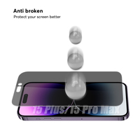 Protecteur d'écran de confidentialité d'usine pour iphones protecteur d'écran en verre pour iphone 15 14 13 12 11 pro max protecteur d'écran de confidentialité