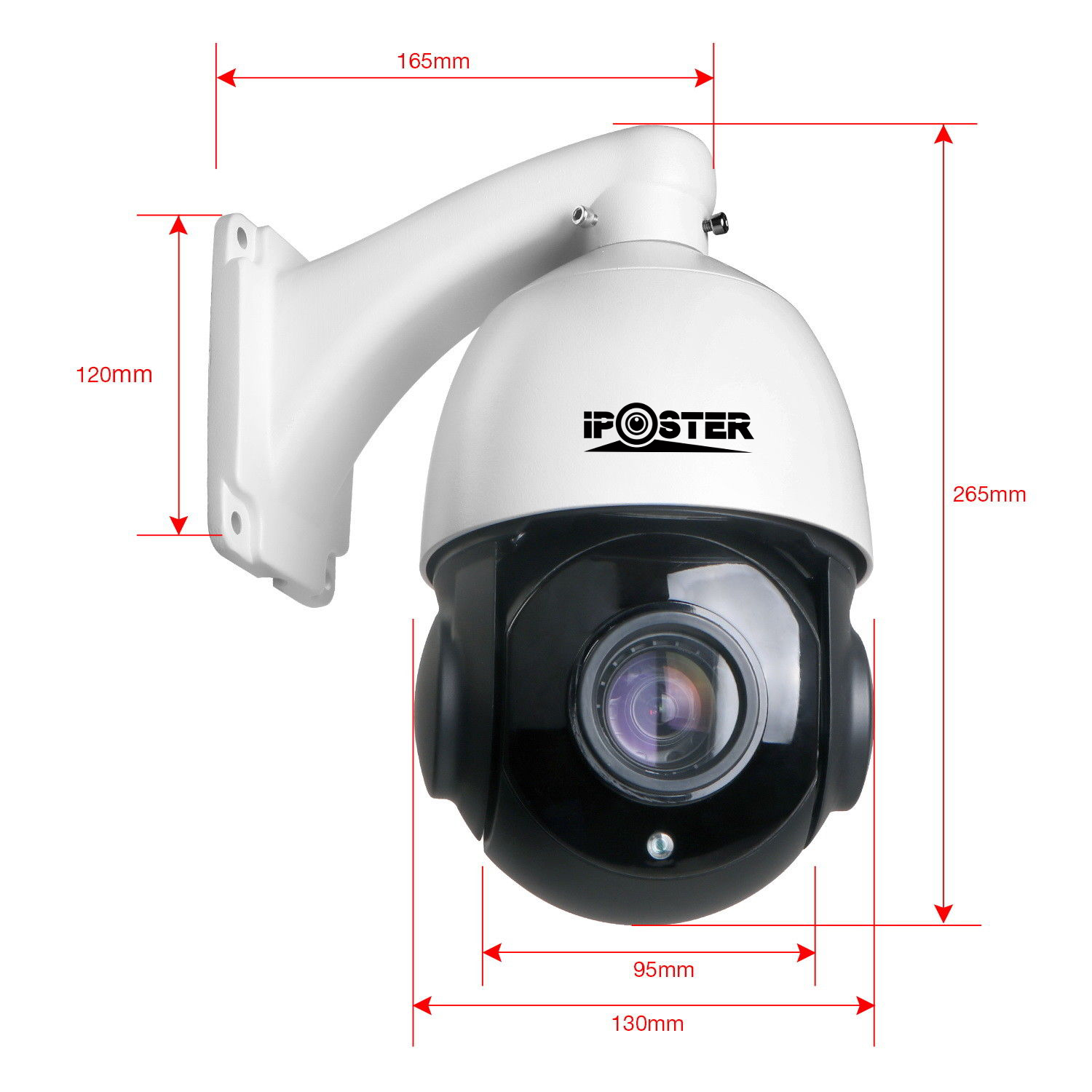 Iposter Cctv Security Outdoor Hd Nachtzicht 5MP 36X Zoom Ingebouwde Poe Ptz Camera