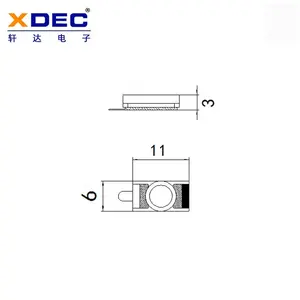 XDEC ไดรเวอร์ลำโพง1106ลำโพงหน่วย11*6*3 H มม. 32โอห์ม20มิลลิวัตต์ไดร์เวอร์ลำโพง