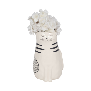 Statuetta di Gatto Seduto in Ceramica, Scultura Decorativa per Casa, Bagno, Ufficio, Studio, Soggiorno - Product Image 2
