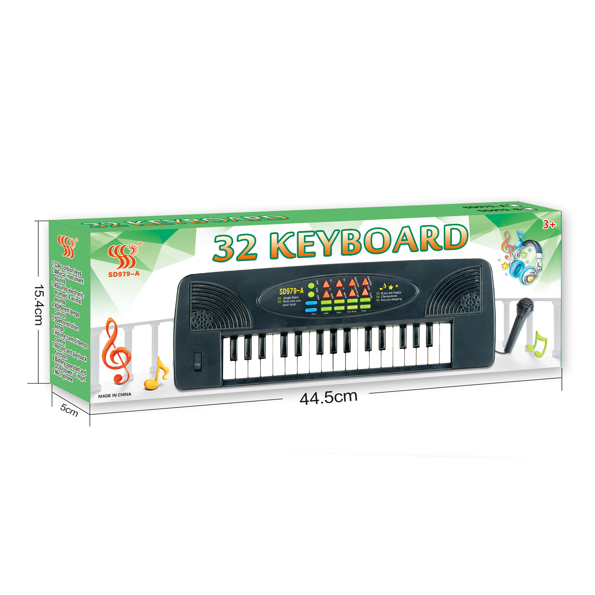 32 клавиши пианино, Электронный музыкальный инструмент, клавиатура для детей