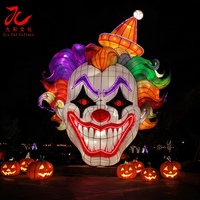 Lanterne LED étanche de clown effrayant pour Halloween chinois, idéale pour la décoration extérieure de maisons hantées et de festivals