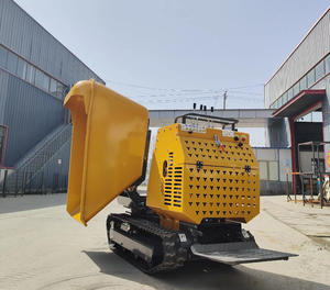 Minidumper Amarillo con Sistema de Orugas, Motor Diésel, para Uso en Construcción y Agricultura - Product Image 2