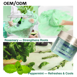 Maschera Riparatrice per Capelli a Marchio Privato, Nutriente Naturale, Lisciante per il Cuoio Capelluto, Anti-Crespo, Senza Solfati, con Menta, Rosmarino e Cheratina - Product Image 5