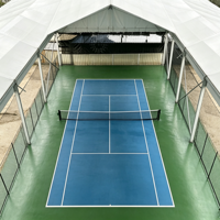 Abri professionnel pour terrain de pickleball, imperméable, en aluminium, protection UV, ignifuge, système de tente écologique