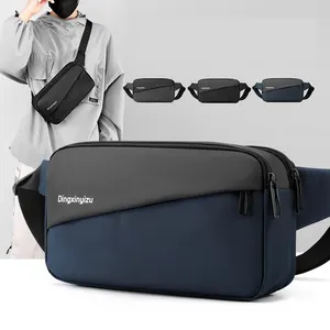 간단한 디자인 블랙 남성 캐주얼 크로스 바디 가슴 가방 슬링 어깨 크로스 바디 메시지 가방
