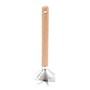 304 Stainless Steel Meat Chopper With Wooden Handle 6‑Blade Multifunctional Ground Meat Masher Potato Mashing Kitchen Cooking To - Product Image 2