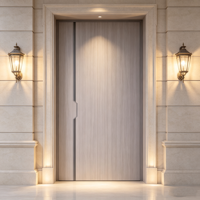 Fabricant de portes en Chine, porte intérieure moderne en WPC, porte à panneau plat, imperméable, résistante aux rayures, pour les projets scolaires et hôteliers