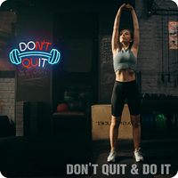 Enseigne au néon de gymnastique pour décoration murale, Don't Quit LED Light pour la maison Chambre de garçon Sports Gym Fitness Club