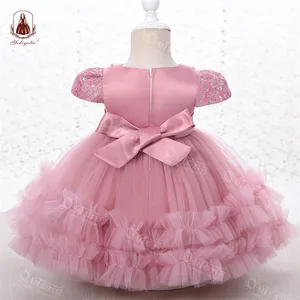 Yoliyolei-vestido de fiesta rosa y morado para niña, ropa de fiesta para niña, falda de encaje sin mangas, Vestidos de Noche de princesa de Piano para cumpleaños de Bebé/