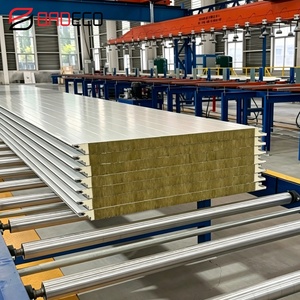 Fournisseur et fabricant <span class=keywords><strong>de</strong></span> panneaux <span class=keywords><strong>sandwich</strong></span> en laine <span class=keywords><strong>de</strong></span> roche avec bordure scellée en polyuréthane PU en Chine - Product Image 2