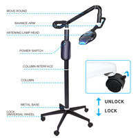 Máquina de Blanqueamiento Dental con Luz Roja, Azul y Morada de 40W, Brazo Ajustable, para Salón de Belleza, OEM ODM