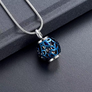 Collier de crémation d'urne en cristal papillon creux toujours dans mon coeur pendentifs commémoratifs pour cendres bijoux de mode - Product Image 5