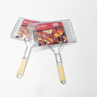 Panier à griller pour poisson Panier à griller en métal portable pliant pour poisson légumes crevettes