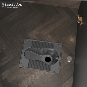 304 thép không gỉ ngồi xổm nhà vệ sinh bồn tiểu Nhà Tù công cộng tầng xả nước tiểu cho thanh KTV với tường treo bể nước - Product Image 5