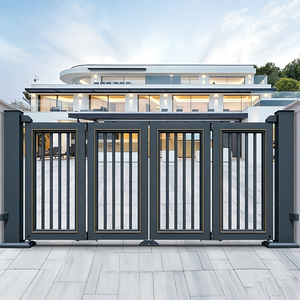 <span class=keywords><strong>Portail</strong></span> de cour moderne de haute qualité, style balançoire, automatique, en <span class=keywords><strong>aluminium</strong></span>, pliable, pour villa - Product Image 2