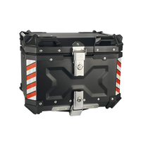 Top Case Moto 45L en Aluminium X-Embossed Neuf Étanche avec Base à Dégagement Rapide Anti-Collision pour Scooter