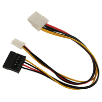 Controlador de disco duro de ordenador, IDE Molex, 4 pines a SATA, 15 Pines, interfaz Serial hembra a hembra, Cable de fuente de alimentación divisor