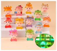 Mang Dai Chanceux Résine Ornements Lumineux Glowing Diy Zodiac Charme Mignon Enfants Mystère Aveugle Sac Grand Personnalisé Jouets Figure Fabricant