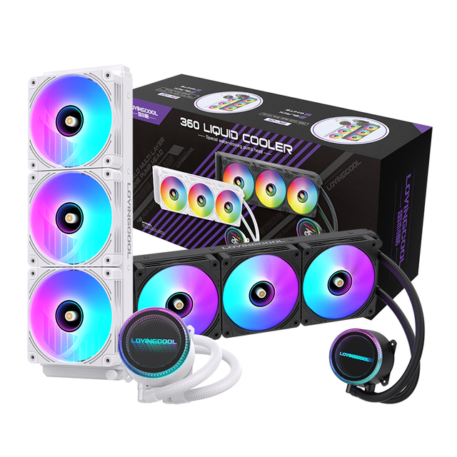 Lovingcool 360mm AIO CPU Liquid Cooler Low Noise Gaming Cooler Daisy Chain Fan PC Case Cooling Fan Lga 1851/1700 AM5/AM4