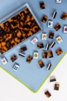 Jeu de Mahjong Américain de Luxe en Acrylique 2 couches, motif Tortoise, écologique, pour quatre joueurs