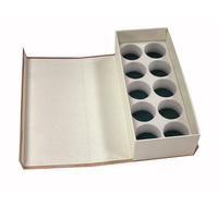 Boîte à thé en carton rigide avec fermeture magnétique personnalisée de luxe, emballage en tissu, gaufrage et laminage mat, recyclable