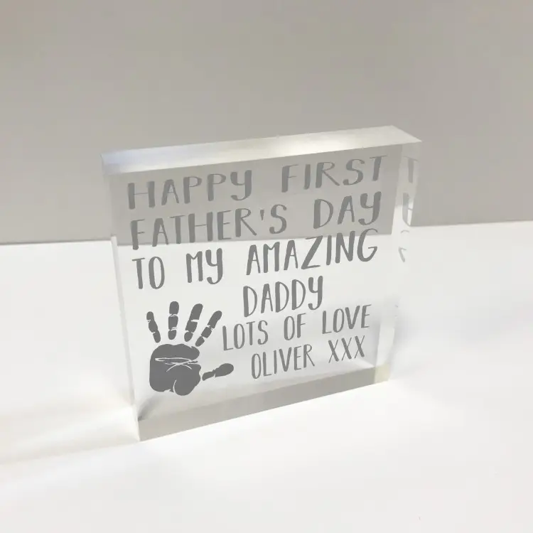 Дизайн на заказ, кристально прозрачный акриловый блок, шелкография, слова желаний для родителей для празднования рождения нового ребенка