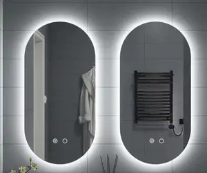 Espelho inteligente antiembaçante para banheiro, espelho inteligente de parede com luz LED de fundo, espelho de ginástica com luzes Bluetooth, Samiyah Arch