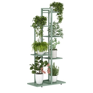 Support à plantes minimaliste moderne pour salon, support à fleurs en fer forgé à plusieurs niveaux, étagère de balcon - Product Image 6