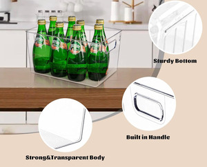 Contenedores de Plástico Transparentes para Almacenamiento, Cajones de Almacenamiento para Cocina y Despensa, Organizadores Transparentes para Refrigerador - Product Image 2