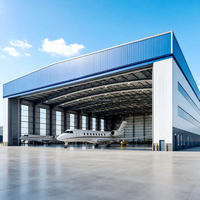 Hangar de Aviones de Estructura de Acero de Estilo Industrial Moderno, Fábrica, Edificio de Estructura de Acero Prefabricado, Hangar para Almacenamiento