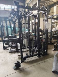 Appareil d'entraînement fonctionnel 6 postes avec fonction Lat Pulldown/Rameur <span class=keywords><strong>basse</strong></span>, attache de câble et double colonne de poids sélectionnables - Product Image 3