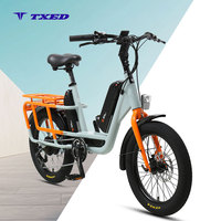 TXED Best Seller Vélo Électrique Urbain Cargo 48V 250W avec Moteur Arrière, Cadre en Alliage, Écran LCD, 7 Vitesses, pour Livraison de Repas