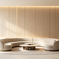 Panneau mural en bois de bambou au design moderne, imperméable, ignifuge, écologique, pour hôtel, villa et usage domestique