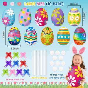 Ensemble de décoration de jardin pour la fête de Pâques, avec un panneau de jardin et un arc, décorations de jardin pour l'extérieur - Product Image 5