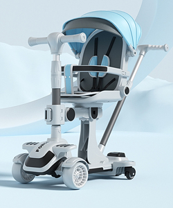 Trottinette pour enfants 6-en-1 pliable avec roues multidirectionnelles et auvent, pour les enfants de 2 à 12 ans - Product Image 6