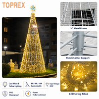Arbre lumineux géant TOPREX en métal avec cadre en fer et LED, simulation de cône, étanche IP65, idéal pour les célébrations municipales en extérieur