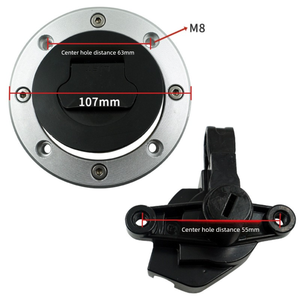 Ensemble de cylindres de serrure de moto en alliage d'aluminium de haute qualité <span class=keywords><strong>pour</strong></span> accessoires de modification GSF600 GSF1200, couleur argent - Product Image 3