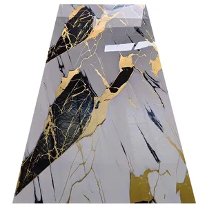 PVC Marble Sheet UV Panel Marmol Pared Soundproof Waterproof Fireproof Modern Design for Hotel Wall Decoration
