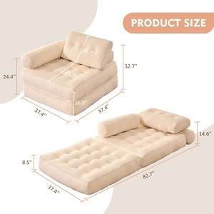 Canapé-lit pliant de style moderne et simple, fauteuil de <span class=keywords><strong>d</strong></span>étente individuel pour salon et chambre à coucher, fauteuil de compression en mousse tendance - Product Image 6
