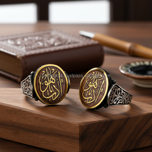 925K Sterling Silver Enamel Art Adab Ya Hu <b>Men</b> <b>Ring</b> - Product Image 3