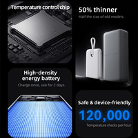 Batería Externa Portátil de 10000 mAh al por Mayor, 20 W, con Cable de Carga Tipo C, Batería para Teléfono Móvil de 10000 mAh, Powerbank de 22.5 W