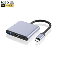Hub USB-C 3-en-1 avec HDMI 4K, PD et USB 3.0 pour la plupart des appareils – Station d'accueil HDMI 3-en-1