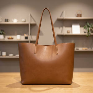Genuine Leather <b>Tote</b> Shoulder <b>Bag</b> <b>With</b> Soft Construction <b>Large</b> Capacity For Business Work Travel And Casual Everyday Use - Product Image 4