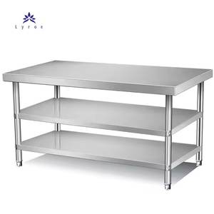 Lyroe โต๊ะสแตนเลสแบบตั้ง, 304สำหรับสับโต๊ะเตรียมอาหารม้านั่งทำงาน - Product Image 4