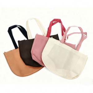 Sac fourre-tout demi-lune personnalisé en tissu non tissé, réutilisable, pour cadeaux et promotions de Noël, vente directe usine - Product Image 5