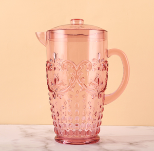 Roze wijnglazen onbreekbaar plastic wijnglas - elegante vintage gegraveerde plastic wijnglazen beker voor bruiloft feest - Product Image 6