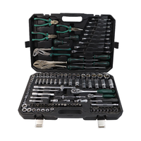 I-SAFE I-SAFE-137-J Ensemble de 118 outils de réparation en acier au carbone OEM, outils à main, clé, niveau, ruban à mesurer, coffret rigide